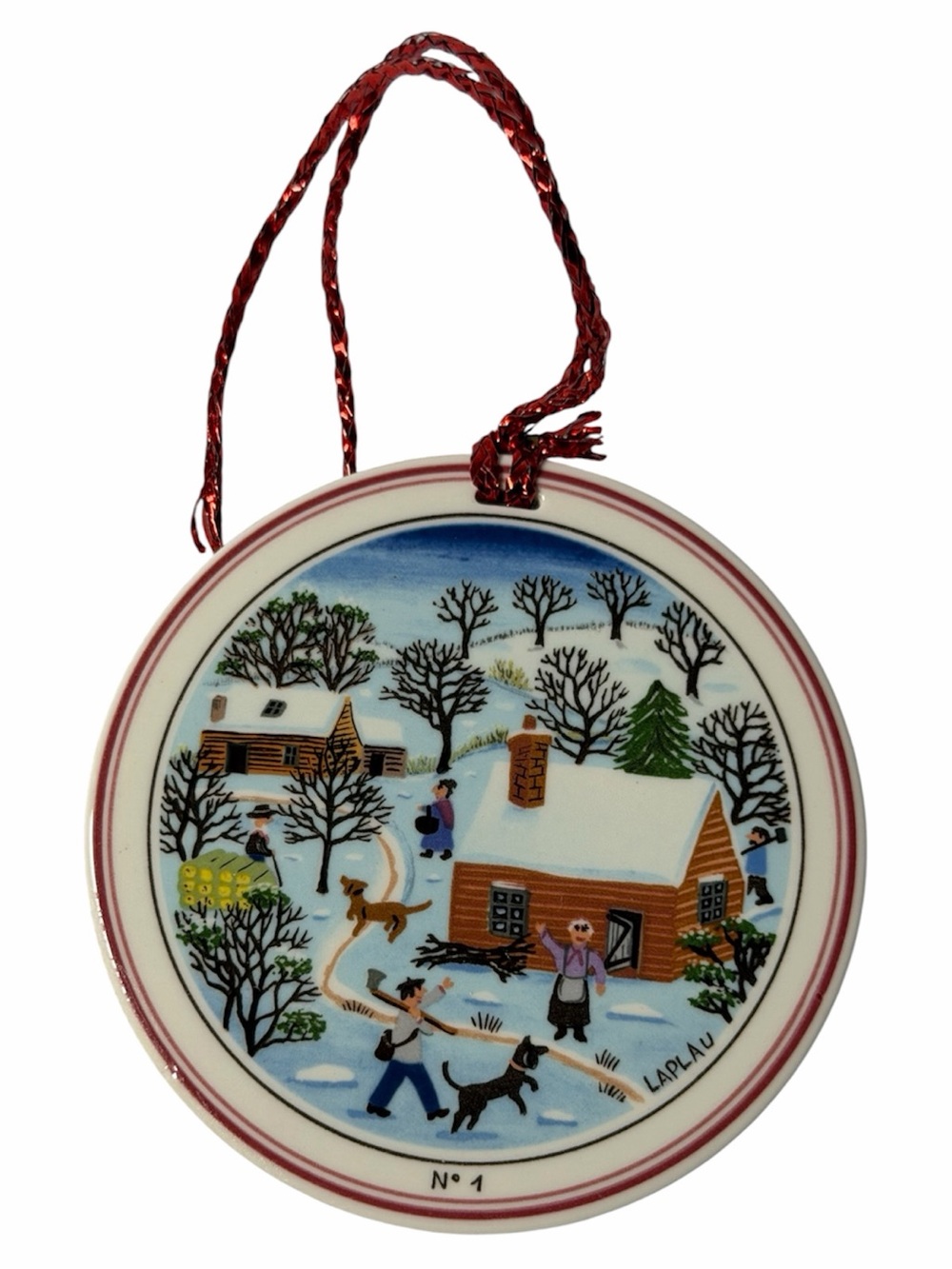 Villeroy & Boch Vintage Naïf Christmas Ornament N°1 Woodcutter Laplau Porcelain